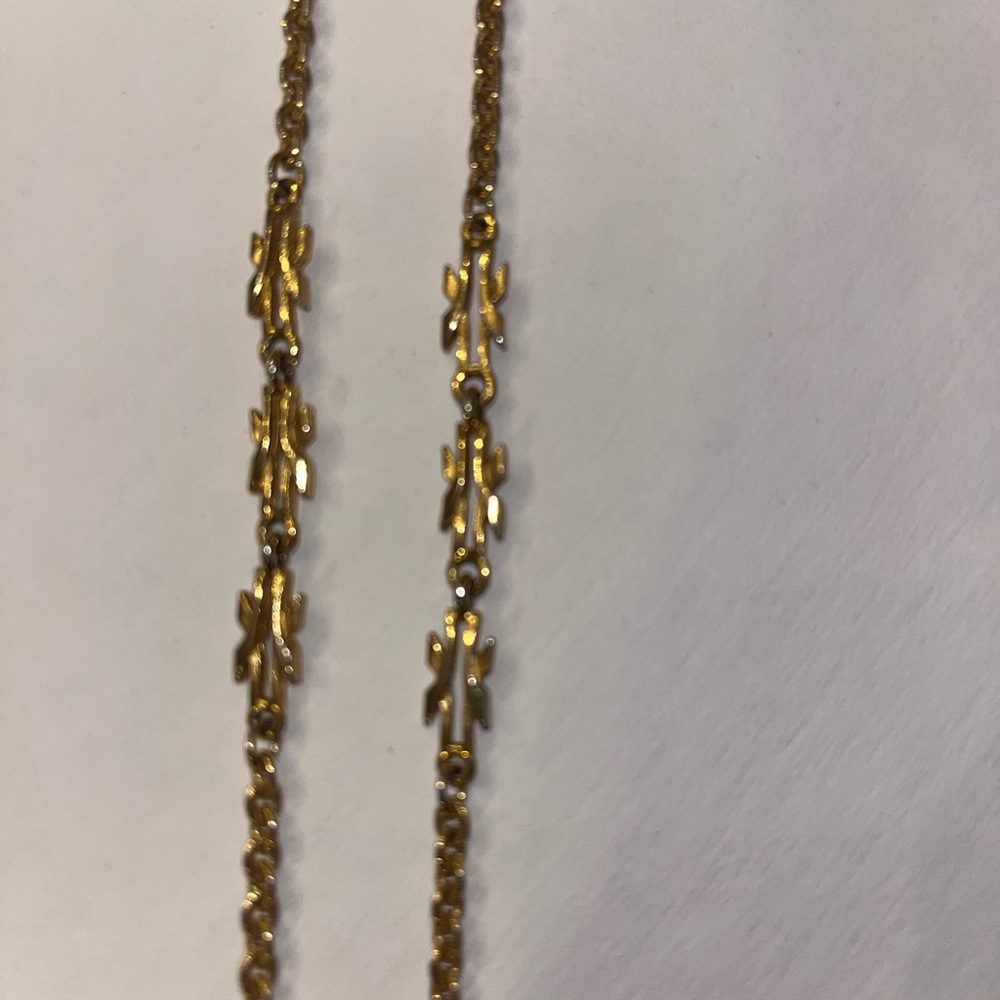 Vintage Monet Signed Gold Tone Flapper Length 54 Inch Long Rope Chain Necklace